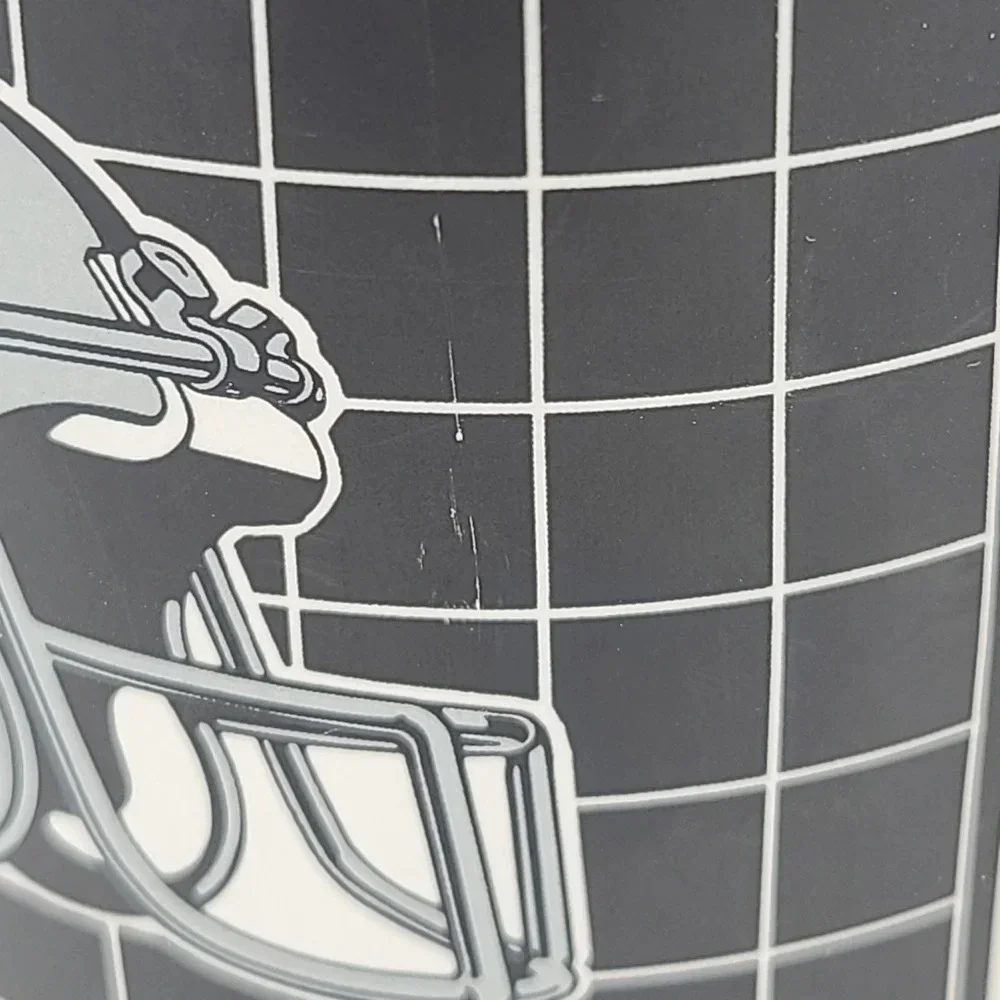 Vintage 90s Los Angeles Raiders Mug 8 ounce Ceramic White Black Silver NFL